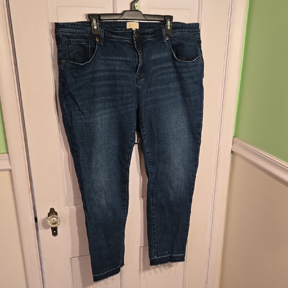 Modcloth Dark Blue Ankle Jeans Size 2X